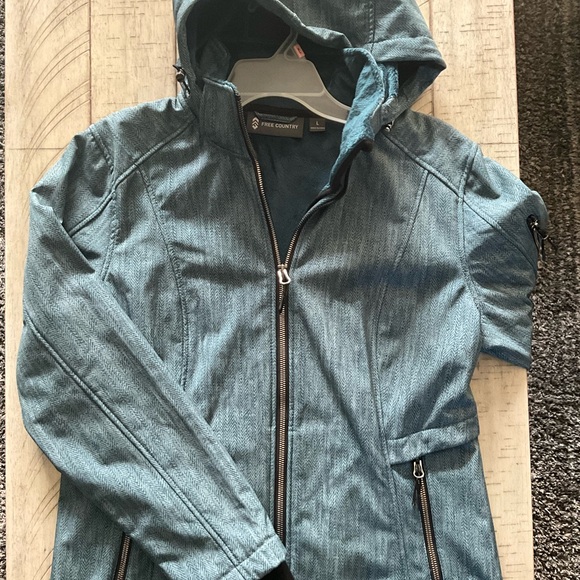 ♥️ Free Country Light Weight Lined Jacket in Teal. - Picture 6 of 7